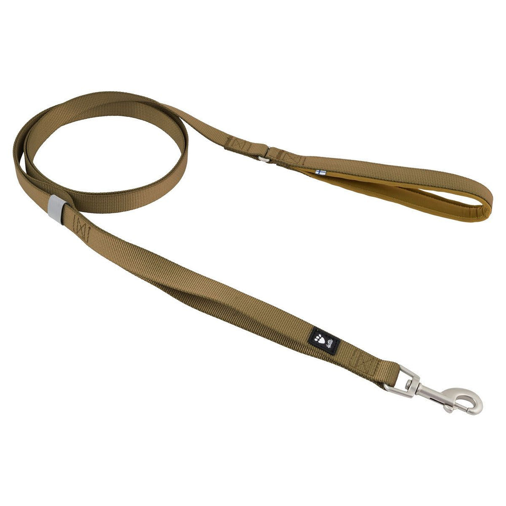 Braune Hundeleine Weekend Warrior mit Metallkarabiner und gepolstertem Griff aus robustem Material für Komfort und Sicherheit