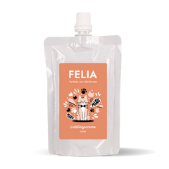 ALT-Tag: FELIA Lieblingscreme Lachs für Katzen im 10er Set, cremiger Snack mit intensiven Lachs-Geschmack und ansprechendem D