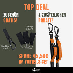 Gassigürtel Joggingleine Bundle für maximale Freiheit beim Gassigehen, Joggen und Wandern mit deinem Hund.