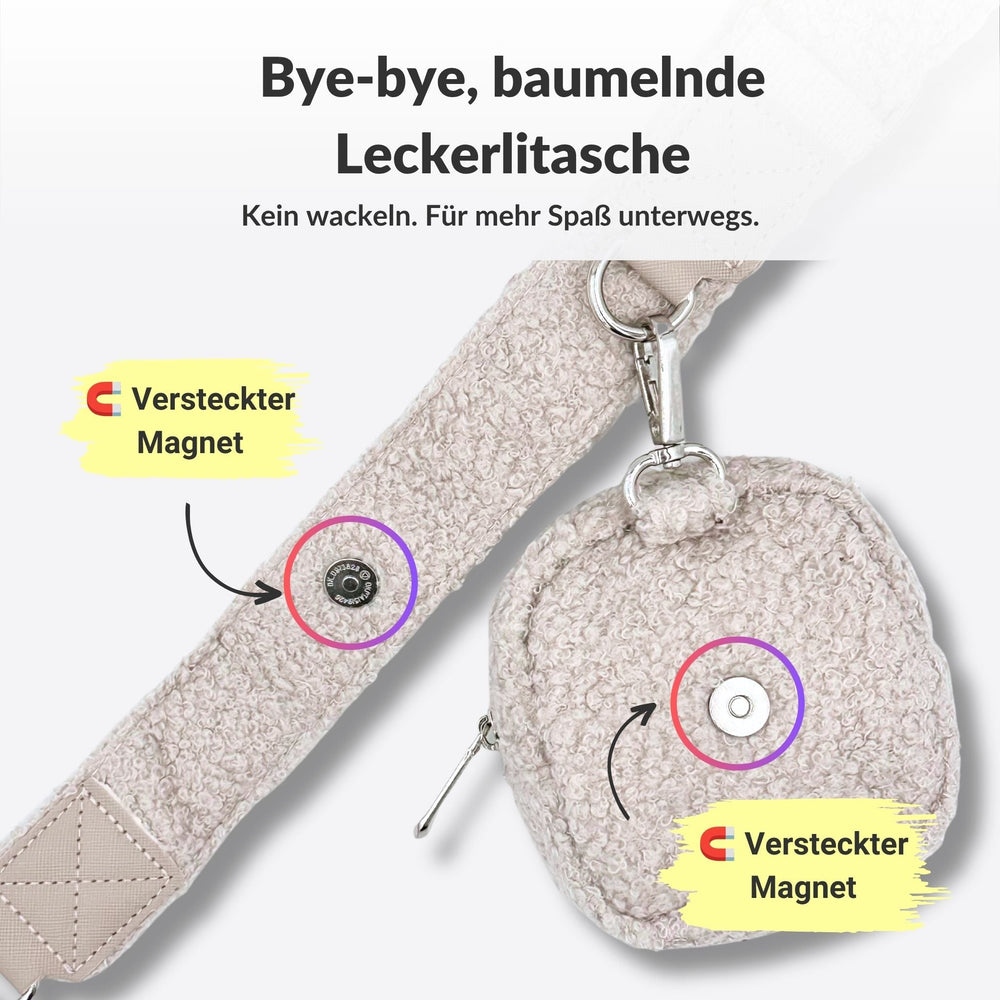 Gassitasche Teddy + Leckerlitasche (Silver Cloud)