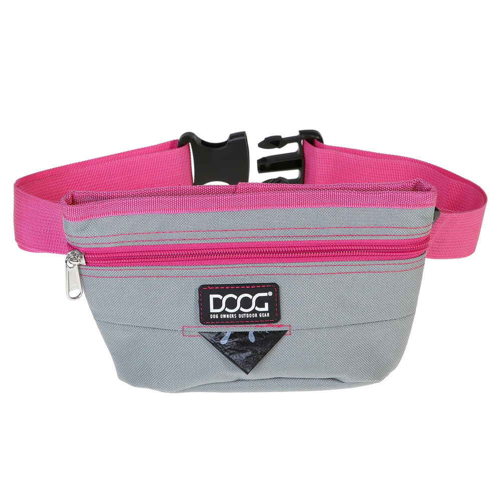 Leckerli Tasche - Large – grey / pink (Federverschluss)
