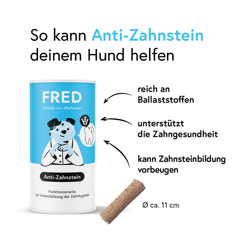 Funktionssnack Anti-Zahnstein für Hunde im 2er Set zur Unterstützung der Zahngesundheit und Vorbeugung von Zahnsteinbildung