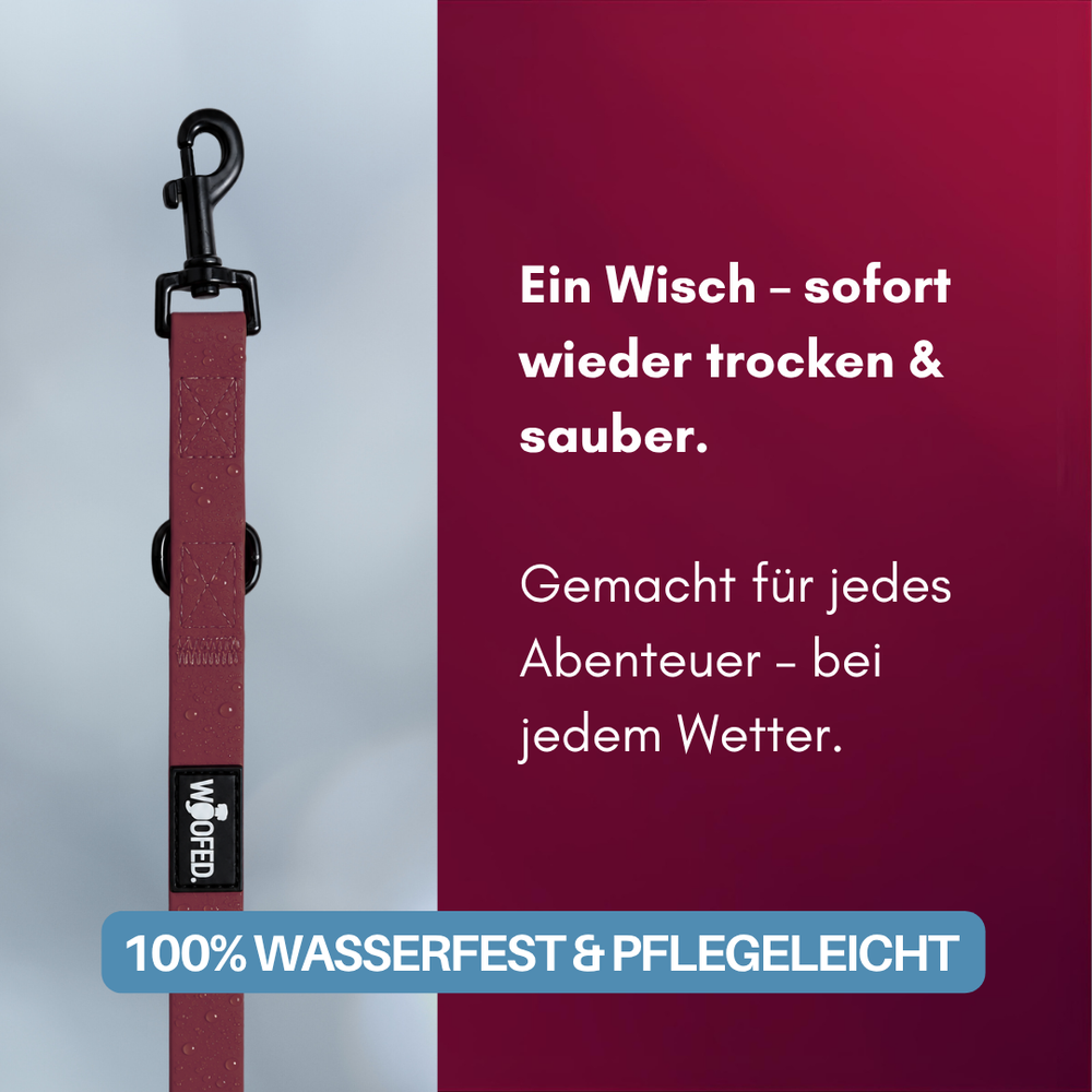 Burgunderfarbener Wischmop WOOFLEX® Classic mit robustem Griff und Clipkarabiner, ideal für effizientes Reinigen.
