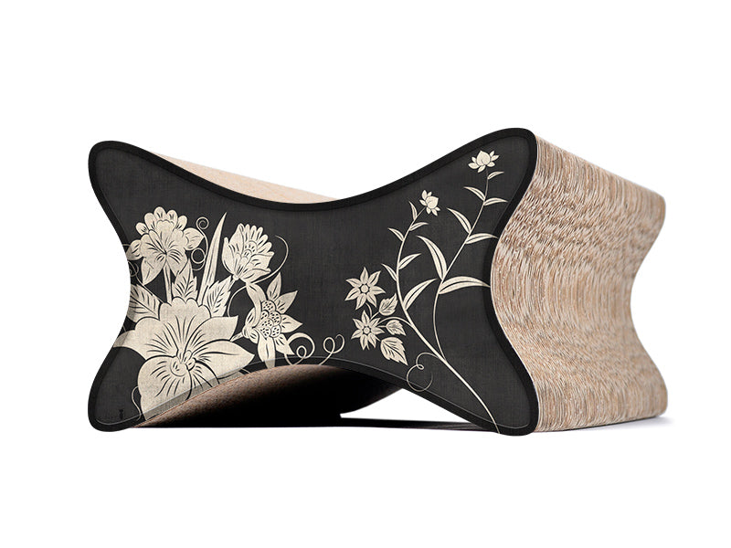 schwarz, Blumen silber (015) - Bild 2