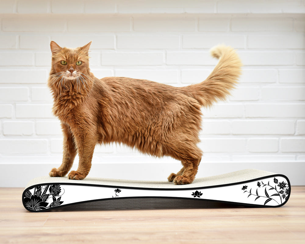 weiß, schwarze Blumen (000c) - Bild 3