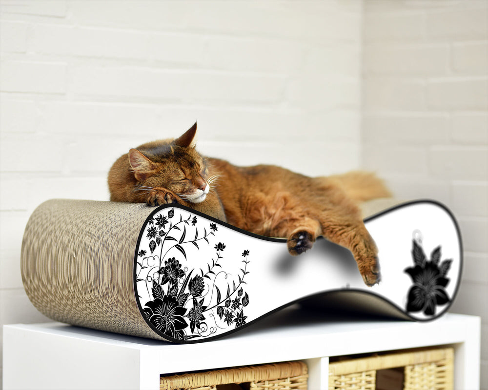 weiß, schwarze Blumen (000c) - Bild 5