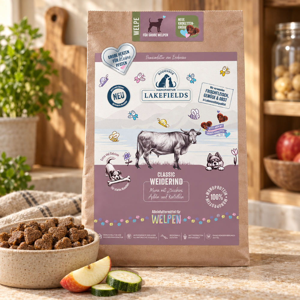 Trockenfutter-Menü Rind (Welpen) – große Kroketten – 2,5 kg – Fellino Produktmotiv 2026-10-07