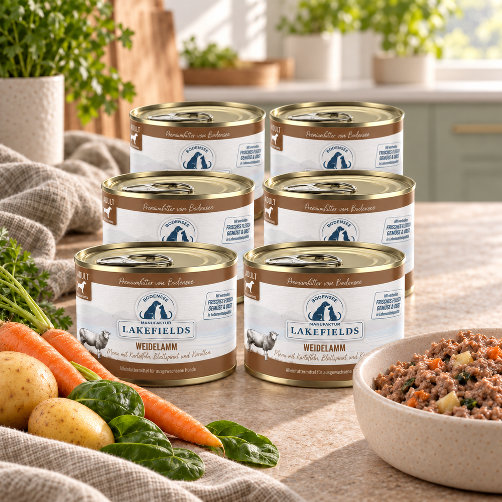 Nassfutter-Menü Lamm (Adult) – 6 x 200 g – Fellino Produktmotiv 2026-10