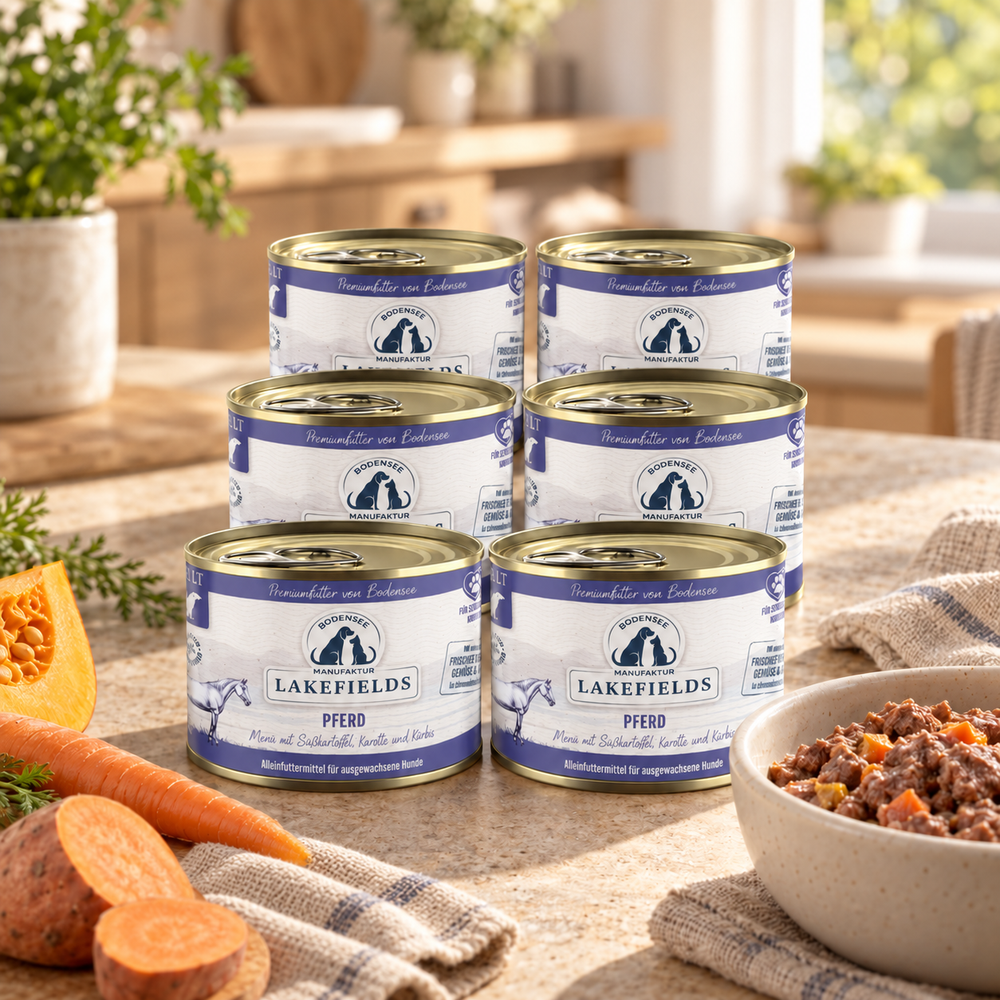 Nassfutter-Menü Pferd (Adult) – 6 x 200 g – Fellino Produktmotiv 2026-10