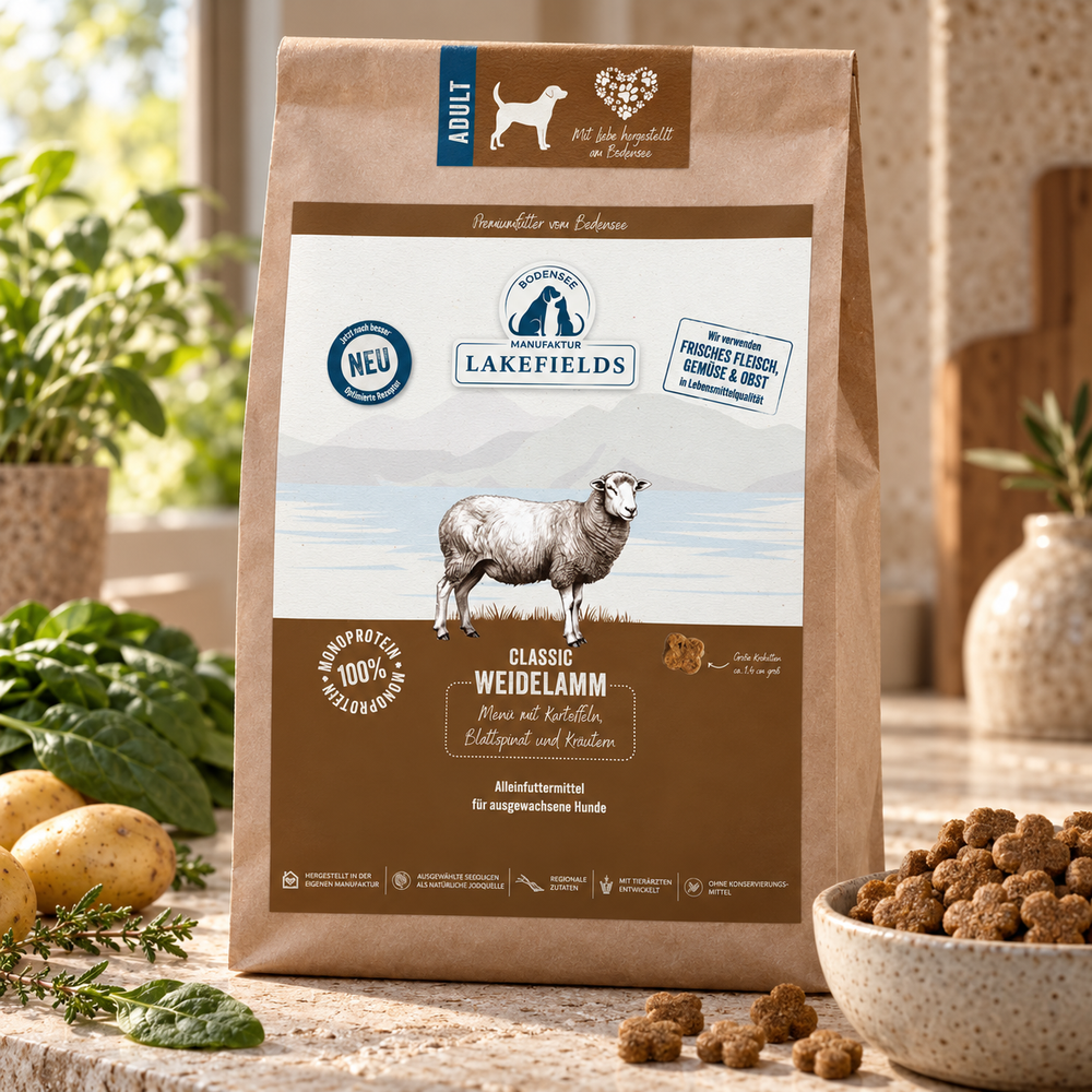 Trockenfutter-Menü Lamm (Adult) – 1 kg – Fellino Produktmotiv 2026-10
