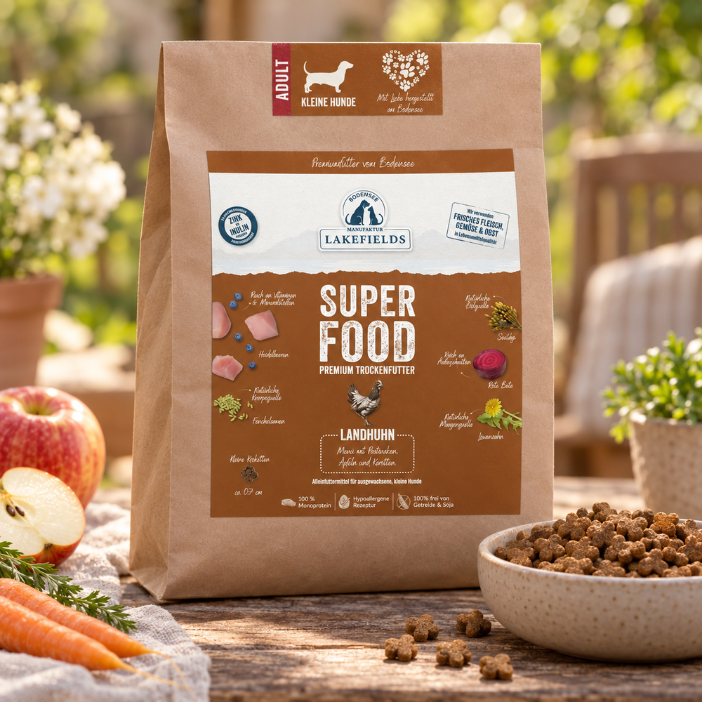 Trockenfutter SUPERFOOD Huhn (Adult Mini) – 1 kg – Fellino Produktmotiv 2026-10