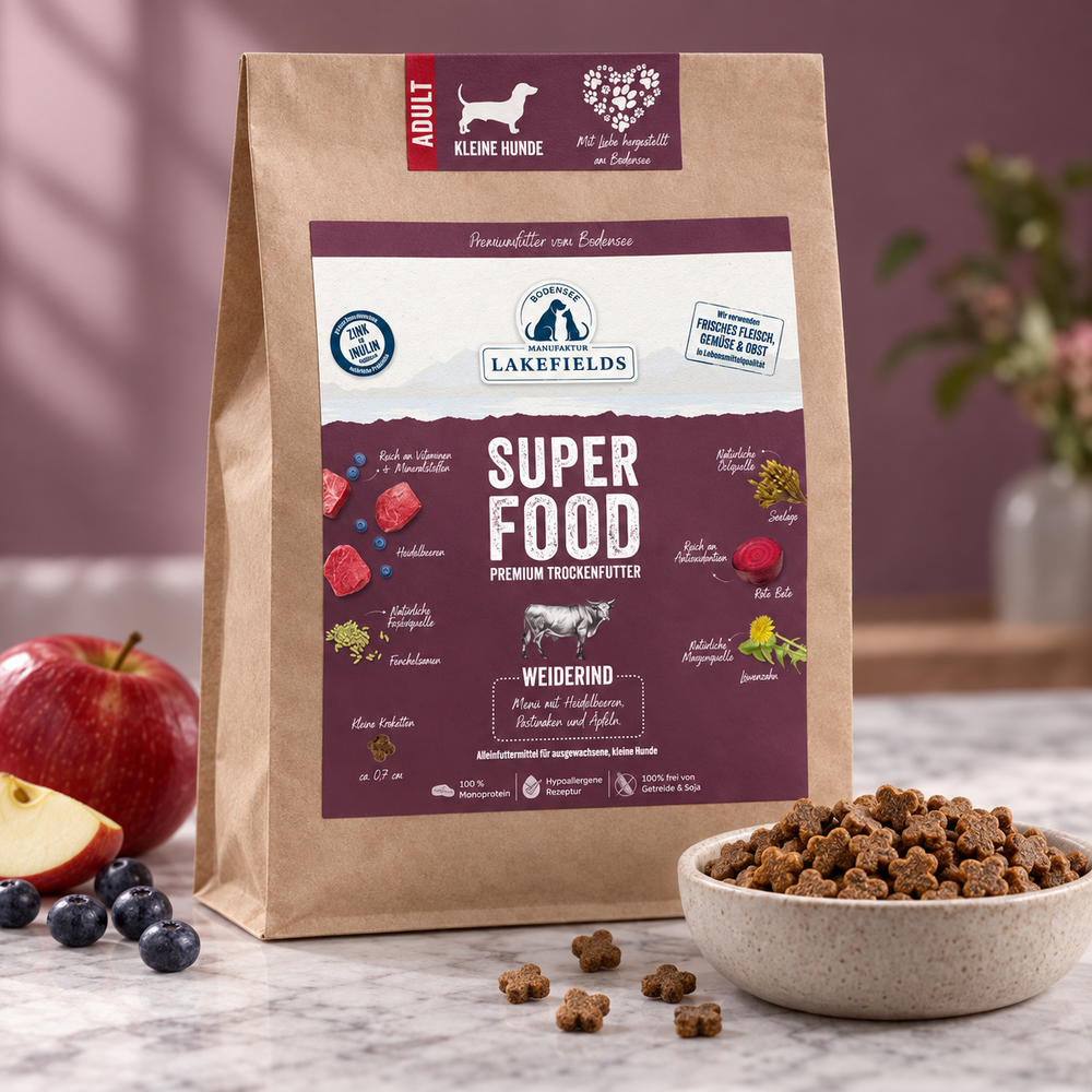 Trockenfutter SUPERFOOD Rind (Adult Mini) – 1 kg – Fellino Produktmotiv 2026-10