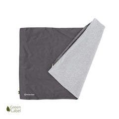 Hochwertiges Doctor Bark Kissen-Cover in dunkel- und hellgrau mit Reißverschluss. Ideal für Haustier-Liebhaber.