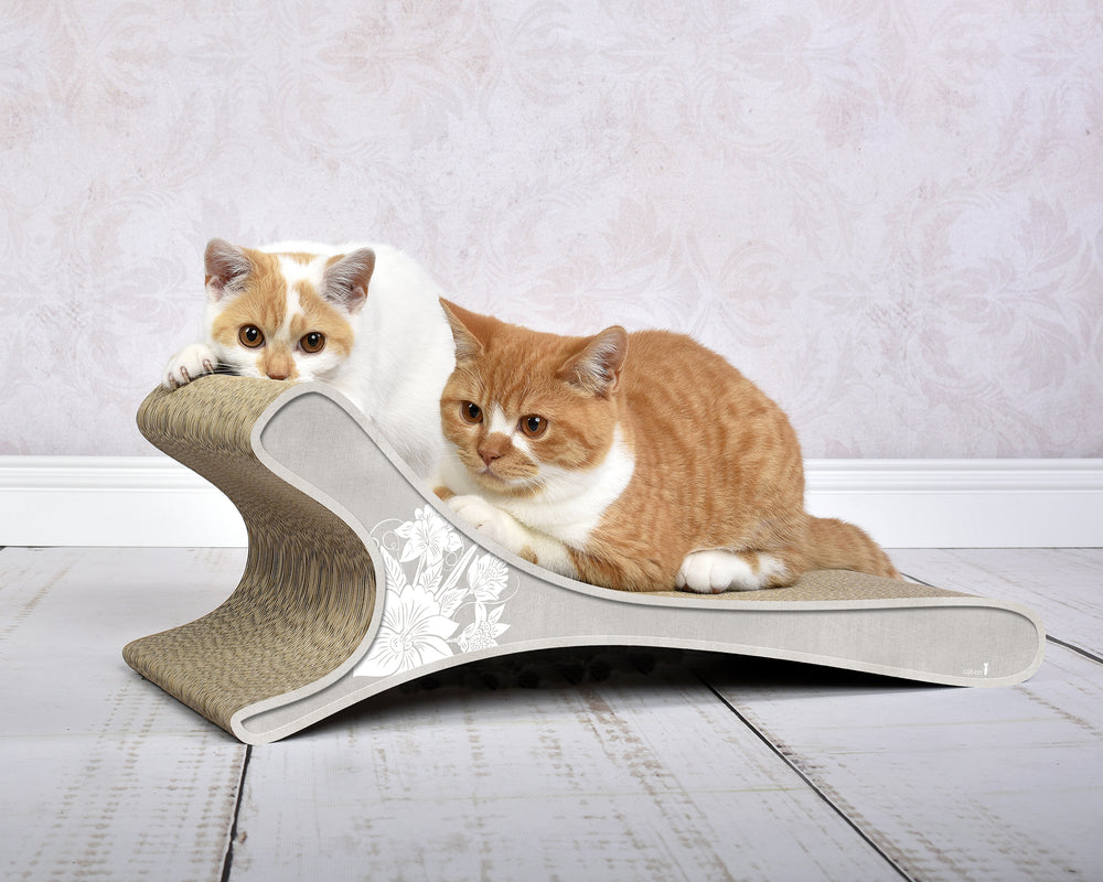 grau, weiße Blumen (019) - Bild 1