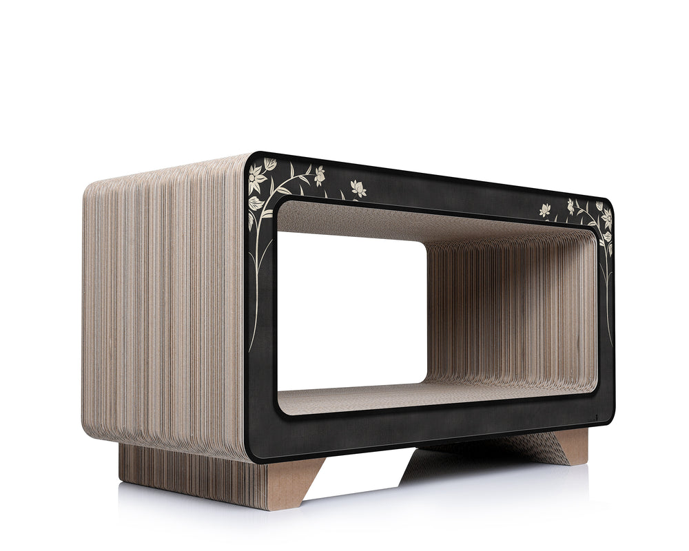 schwarz, Blumen silber (015) - Bild 3