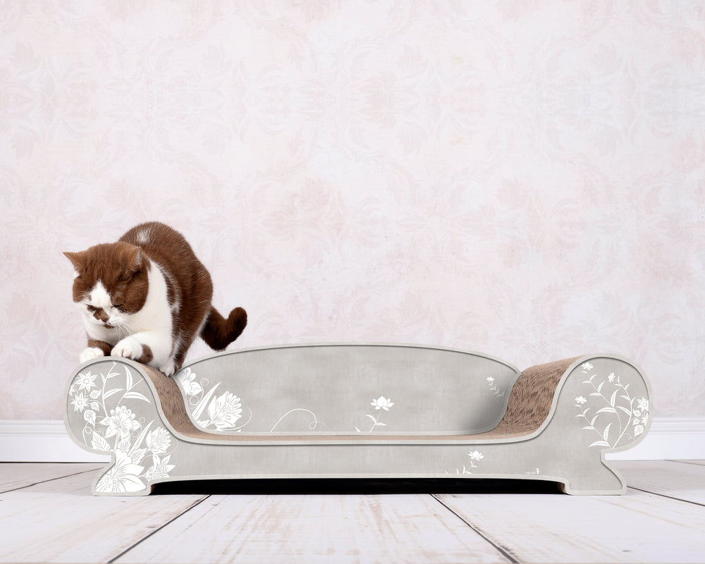 grau, weiße Blumen (019) - Bild 1