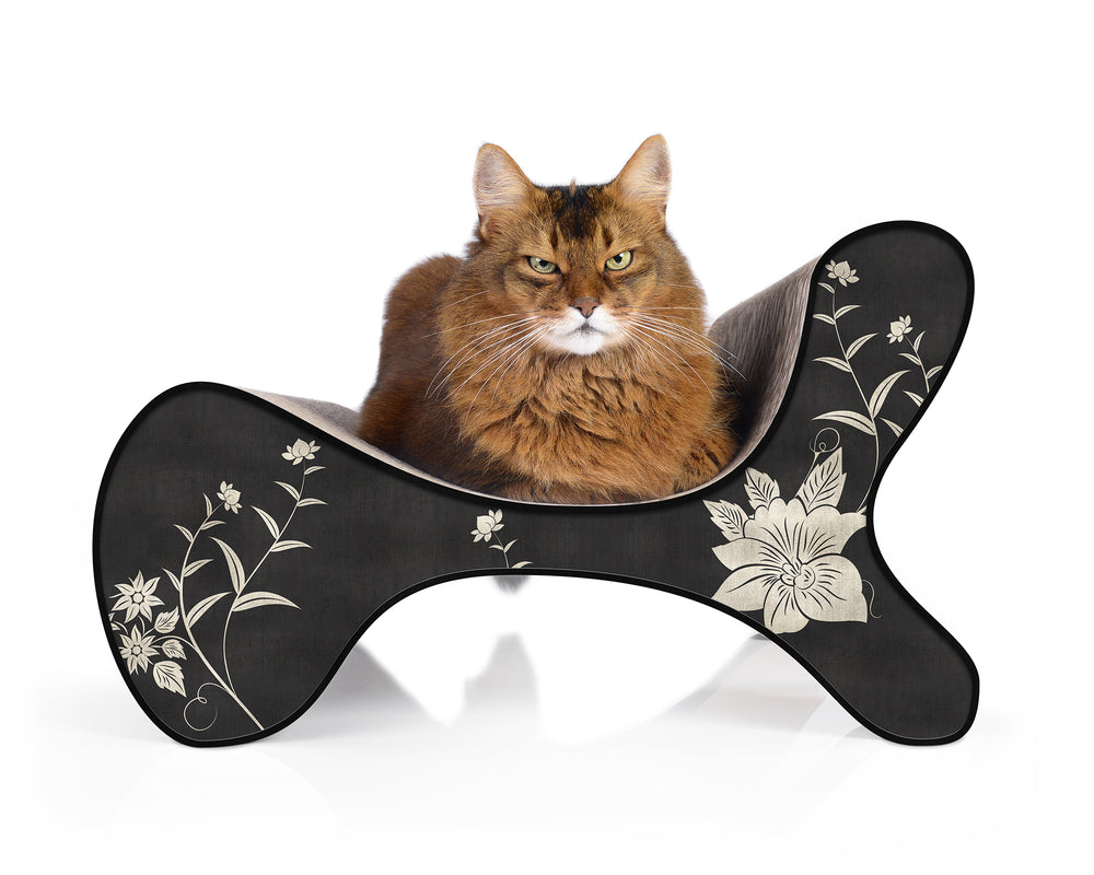 schwarz, Blumen silber (015) - Bild 2