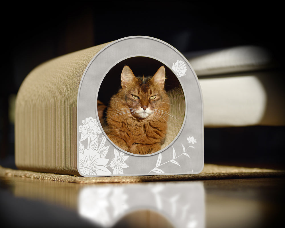 grau, weiße Blumen (019) - Bild 1