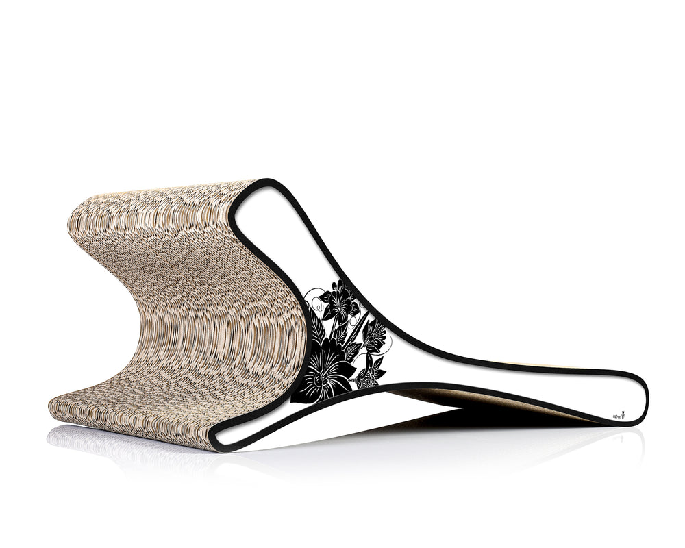 weiß, schwarze Blumen (000c) - Bild 3