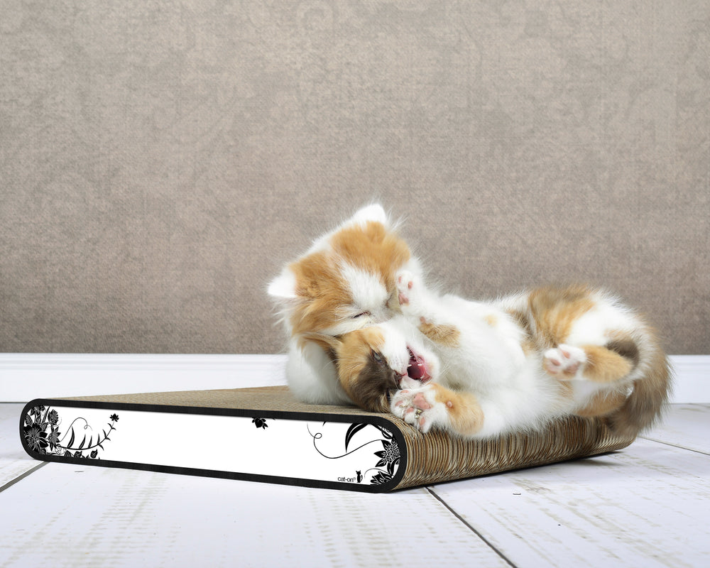 weiß, schwarze Blumen (000c) - Bild 3