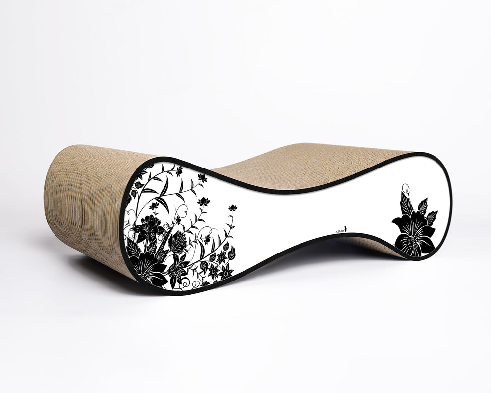 weiß, schwarze Blumen (000c) - Bild 2