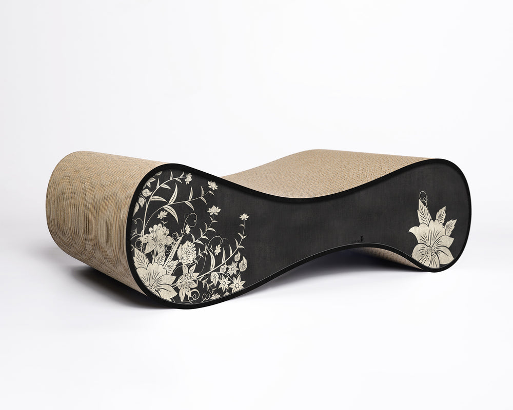 schwarz, Blumen silber (015) - Bild 2