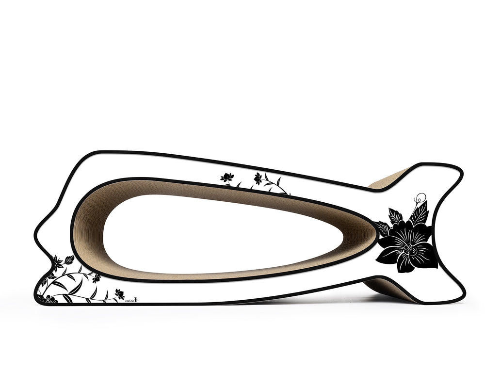 weiß, schwarze Blumen (000c) - Bild 2