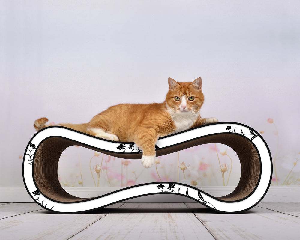 weiß, schwarze Blumen (000c) - Bild 3