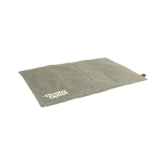 Graue Hundedecke mit modernem Design und schlichter Textur, ideal für Komfort und Stil.