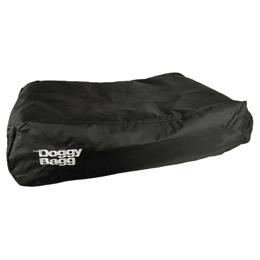 Schwarze wasserabweisende Hundedecke "Doggy Bag" in rechteckiger Form für Komfort und Stil.