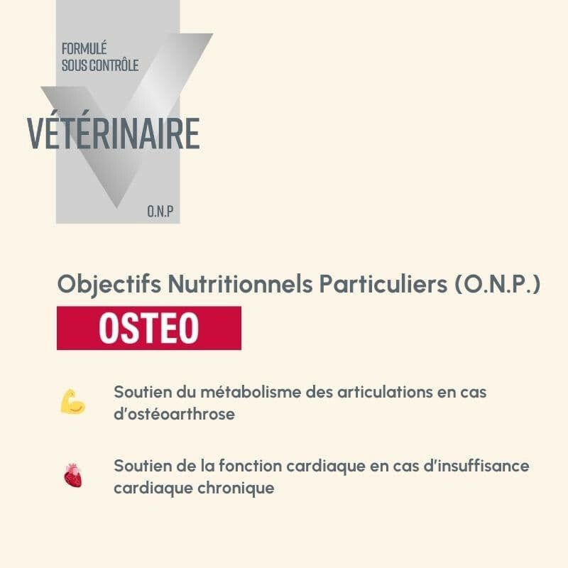 Produktbeschreibung von Protect Chien Ostéo für die Unterstützung des Gelenkmetabolismus bei Osteoarthrose.