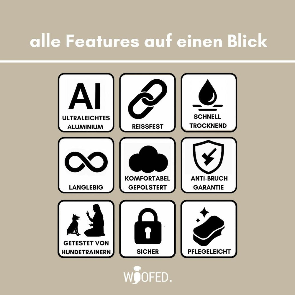 Nylon Halsband mit Griff - ultraleicht, platzsparend und funktionell für optimalen Tragekomfort und Sicherheit.