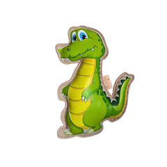 Hundespielzeug Krokodil "Kroko" in bunten Grüntönen, ideal für Apportierspaß und sichere Beschäftigung für Hunde.