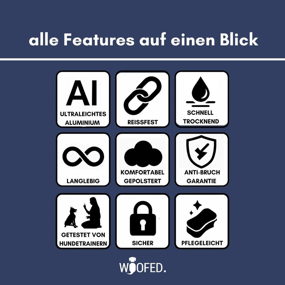 Nylon Halsband mit Griff: ultraleichte, reißfeste und schnell trocknende Merkmale für Komfort und Langlebigkeit.