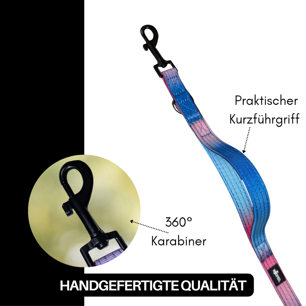 Nylon Führleine Classic von WOOFED in bunten Farben, robust und komfortabel mit Neoprenpolsterung und 360° Karabiner.