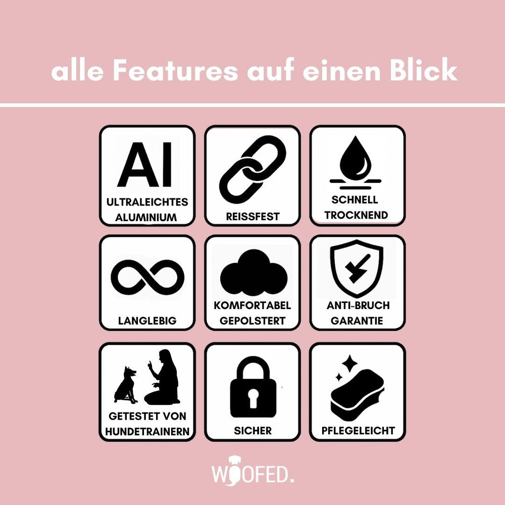 Nylon Halsband mit Griff: ultraleicht, reißfest, schnell trocknend, langlebig und komfortabel – ideal für aktive Hunde.
