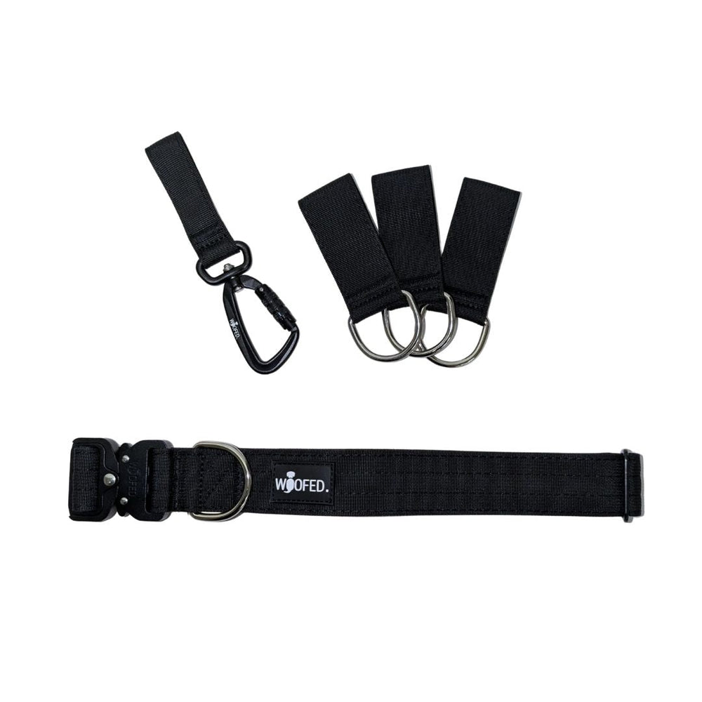 Gassigürtel aus robustem Nylon mit verstellbarer Schnalle und Karabiner für entspannte Hundespaziergänge und Mehrhundehaltung