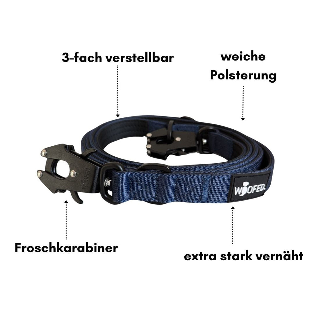 Verstellbares Hundehalsband von WOFEED mit Polsterung und Froschkarabiner für extra Haltbarkeit.