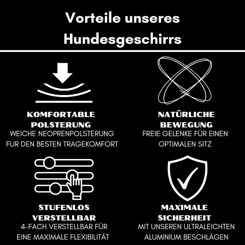 Vorteile des Y-Hundegeschirrs mit Griff: komfortable Polsterung, sicherer Halt und optimaler Schutz für Ihren Hund.