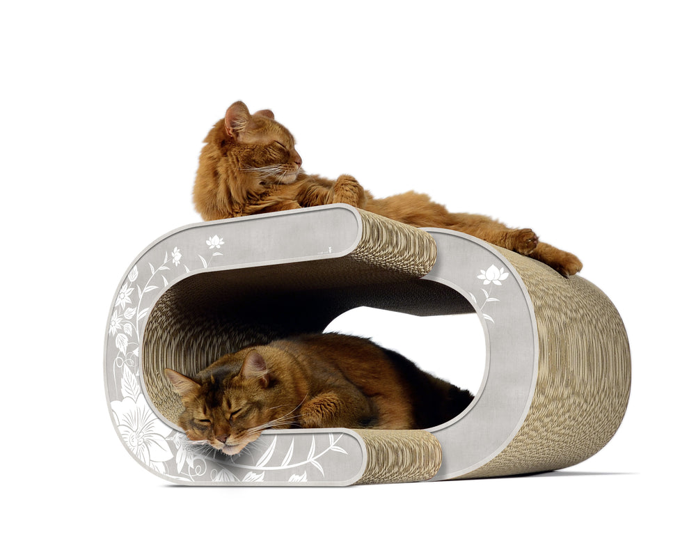 grau, weiße Blumen (019) - Bild 1